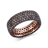 Ring 18 kt RG, 292 Brill. 4,24 ct, braun