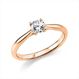 Ring 18 kt RG, GIA2394602049, 1 Brill. 0,40 ct, TW-vsi