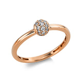 Ring 18 kt RG, 19 Brill. 0,17 ct, W-si