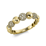 Ring 18 kt GG, 75 Brill. 0,42 ct, TW-si