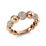 Ring 18 kt RG, 75 Brill. 0,67 ct, TW-si