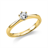 Ring 18 kt GG, 1 Brill. 0,25 ct, TW-if