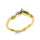 Ring 18 kt GG, 9 Brill. 0,12 ct, TW-si