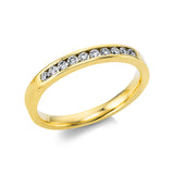 Ring 18 kt GG, 10 Brill. 0,21 ct, TW-si