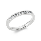 Ring 18 kt WG, 10 Brill. 0,21 ct, TW-si