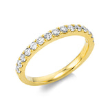 Ring 18 kt GG, 15 Brill. 0,51 ct, TW-si