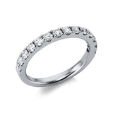Ring 18 kt WG, 14 Brill. 0,68 ct, TW-si