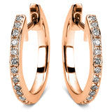 Creolen 18 kt RG, 26 Brill. 0,20 ct, TW-vsi