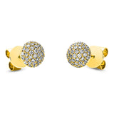 Ohrstecker 18 kt GG, 88 Brill. 0,42 ct, TW-si