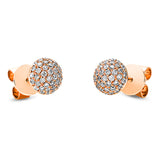 Ohrstecker 18 kt RG, 88 Brill. 0,43 ct, TW-si