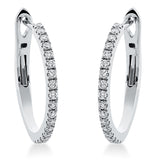 Creolen 18 kt WG, 34 Brill. 0,26 ct, TW-si