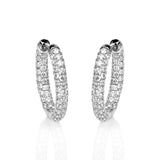 Creolen 18 kt WG, 128 Brill. 2,57 ct, TW-vsi/si