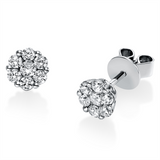 Ohrstecker 950 Pt Platin, 14 Brill. 0,52 ct, TW-si