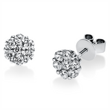 Ohrstecker 14 kt WG, 12 Brill. 0,68 ct, TW-si, 2 Brill. 0,16 ct, TW-si