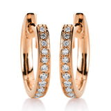 Creolen 18 kt RG, 22 Brill. 0,11 ct, TW-si