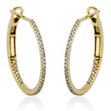 Creolen 18 kt GG, 76 Brill. 0,16 ct, TW-si