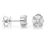 Ohrstecker 18 kt WG, 8 Nav. 0,22 ct, TW-si, 2 Princ. 0,09 ct, TW-si