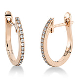 Creolen 18 kt RG, 36 Brill. 0,18 ct, TW-si