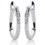 Creolen 18 kt WG, 36 Brill. 0,18 ct, TW-si