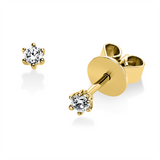 Ohrstecker 14 kt GG, 2 Brill. 0,10 ct, TW-si