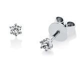 Ohrstecker 18 kt WG, 2 Brill. 0,17 ct, TW-si