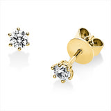 Ohrstecker 18 kt GG, 2 Brill. 0,30 ct, TW-si