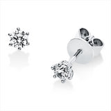 Ohrstecker 18 kt WG, 2 Brill. 0,30 ct, TW-si
