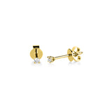 Ohrstecker 18 kt GG, 2 Brill. 0,05 ct, TW-si