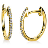 Creolen 18 kt GG, 30 Brill. 0,08 ct, TW-si