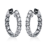 Creolen 18 kt WG, 26 Brill. 2,10 ct, TW-si