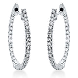 Creolen 18 kt WG, 62 Brill. 0,68 ct, TW-si