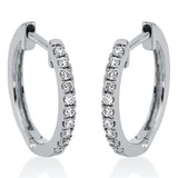 Creolen 18 kt WG, 20 Brill. 0,13 ct, TW-si