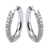 Creolen 14 kt WG, 74 Brill. 1,44 ct, TW-vsi/si