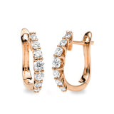 Creolen 18 kt RG, 14 Brill. 0,58 ct, TW-si