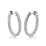 Creolen 18 kt WG, 44 Brill. 0,97 ct, TW-si