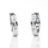 Creolen 18 kt WG, 10 Princ. 0,25 ct, TW-si