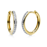 Creolen 18 kt GG, 24 Brill. 0,16 ct, TW-si