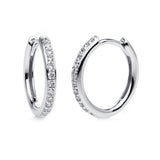 Creolen 18 kt WG, 24 Brill. 0,17 ct, TW-si