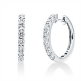Creolen 18 kt WG, 16 Brill. 0,76 ct, TW-si