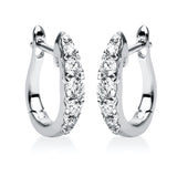 Creolen 14 kt WG, 14 Brill. 0,36 ct, TW-si