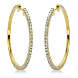 Creolen 18 kt GG, 56 Brill. 0,51 ct, TW-si