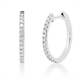 Creolen 18 kt WG, 28 Brill. 0,39 ct, TW-si