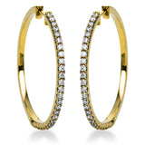 Creolen 18 kt GG, 50 Brill. 0,70 ct, TW-si