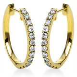 Creolen 18 kt GG, 24 Brill. 0,44 ct, TW-si