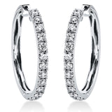 Creolen 18 kt WG, 26 Brill. 1,86 ct, TW-si