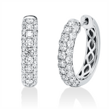 Creolen 18 kt WG, 20 Brill. 0,80 ct, TW-si, 36 Brill. 1,26 ct, TW-si