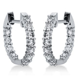 Creolen 18 kt WG, 22 Brill. 0,89 ct, TW-vsi/si