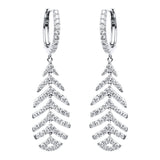 Ohrschmuck 18 kt WG, 128 Brill. 1,22 ct, TW-si