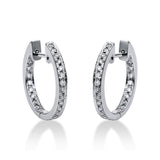 Creolen 18 kt WG, 48 Brill. 0,33 ct, TW-vsi/si