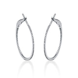 Creolen 14 kt WG, 118 Brill. 0,23 ct, TW-si